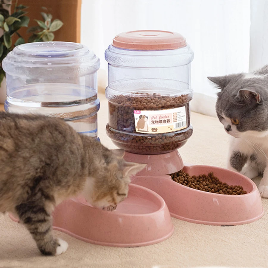 Cuencos alimentadores para mascotas de gran capacidad, cuenco de comida para perros pequeños, dispensador automático de agua, cuencos para gatos, cuenco de agua para beber para mascotas, empaquetado en cajas - imagen 3