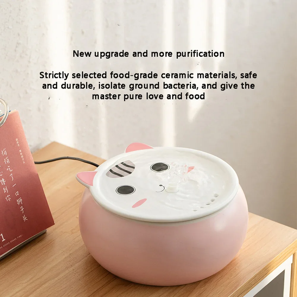 Fuente de agua potable eléctrica para gatos y perros, alimentador automático de mascotas, dispensador de agua, 1,8l de capacidad - imagen 2