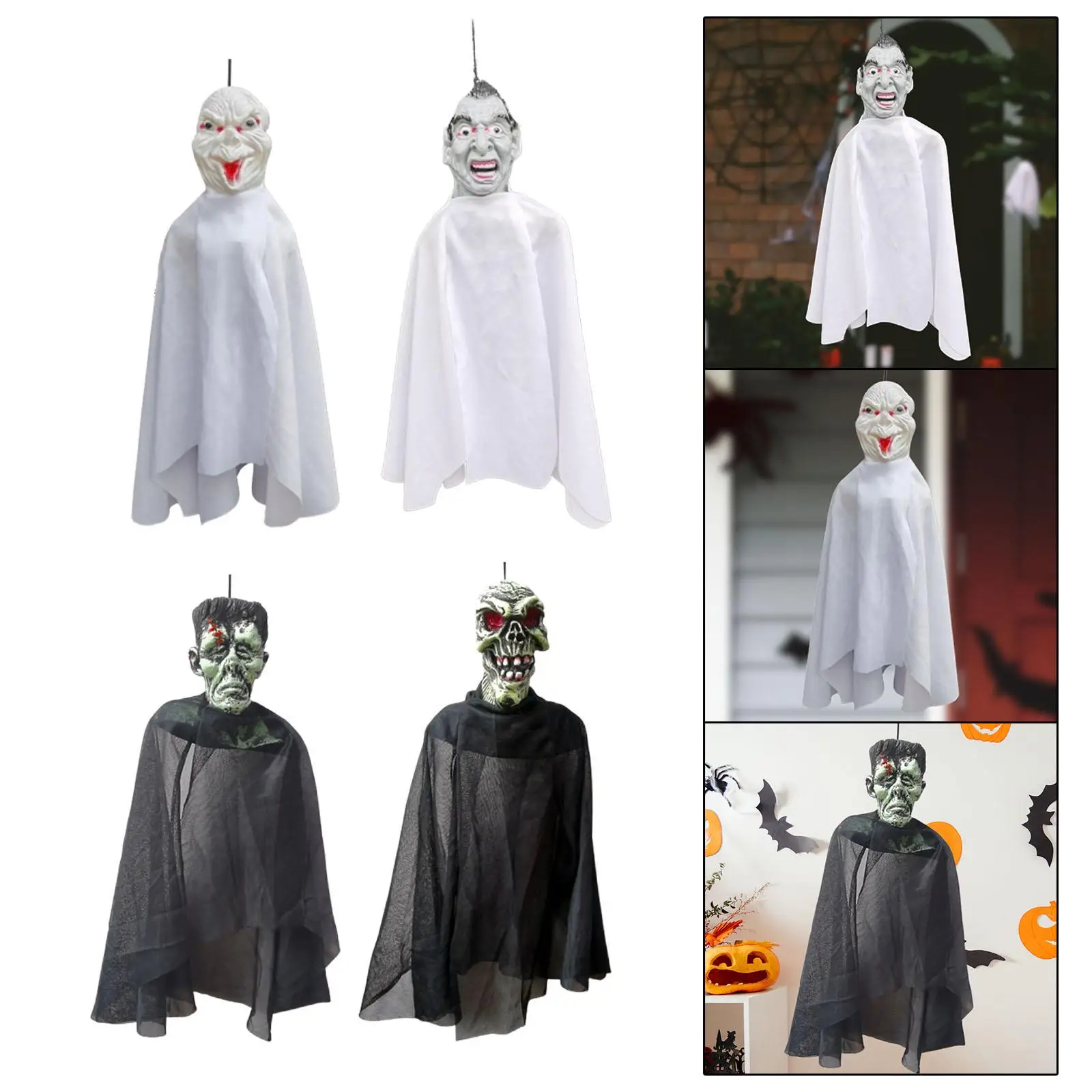 Halloween Hanging Ghost Decor Evil Creative Portable Halloween Hanging Decoration for Doors Party Favors Entry Gate Garden Lawn