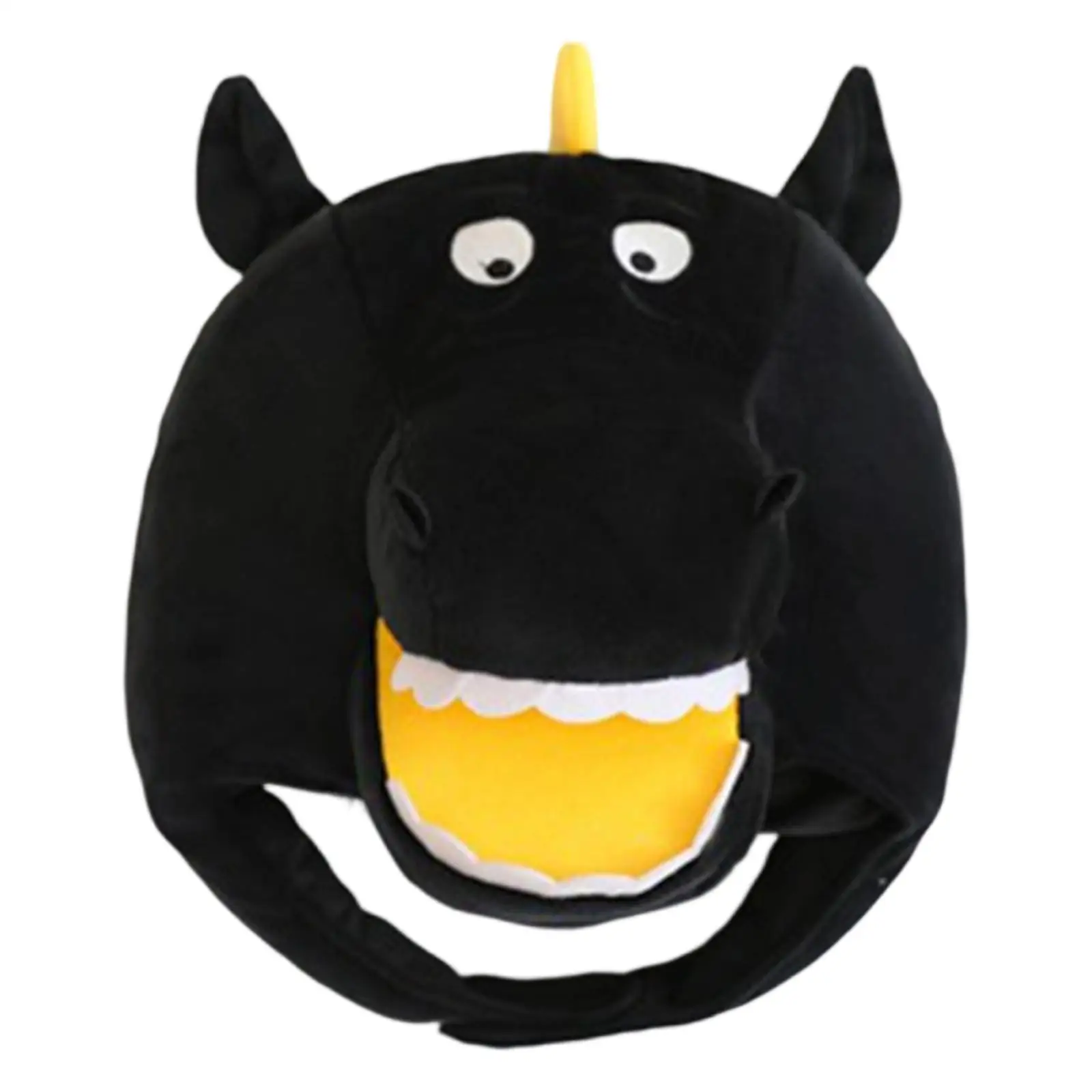 Cute Black Horse Hat Costume Prop Comfortable Wear Soft Lightweight for Stage Shows Versatile 15.3x10.2inch Plush Headgear Cute Black Horse Hat Costume Prop Comfortable Wear Soft Lightweight for Stage Shows Versatile 15.3x10.2inch Plush Headgear