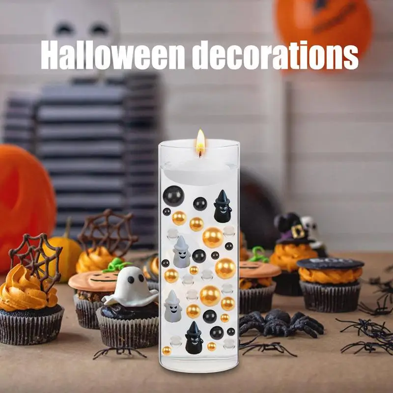 Rellenos flotantes de Halloween, relleno de jarrón de murciélago fantasma de bruja escalofriante para decoración de Halloween, centro de mesa para mesa de centro - imagen 3