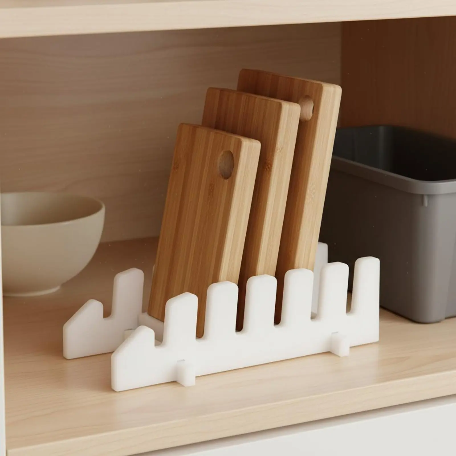 Estante para tablas de cortar multicompartimento – Ahorro espacio - imagen 3