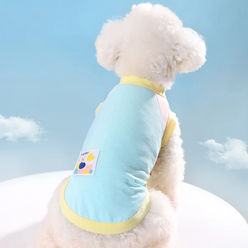 HOOPET-Chaleco de malla para mascotas, ropa elástica con estampado para perros pequeños, transpirable, ligero, para Chihuahua, cachorro y gato - imagen 2
