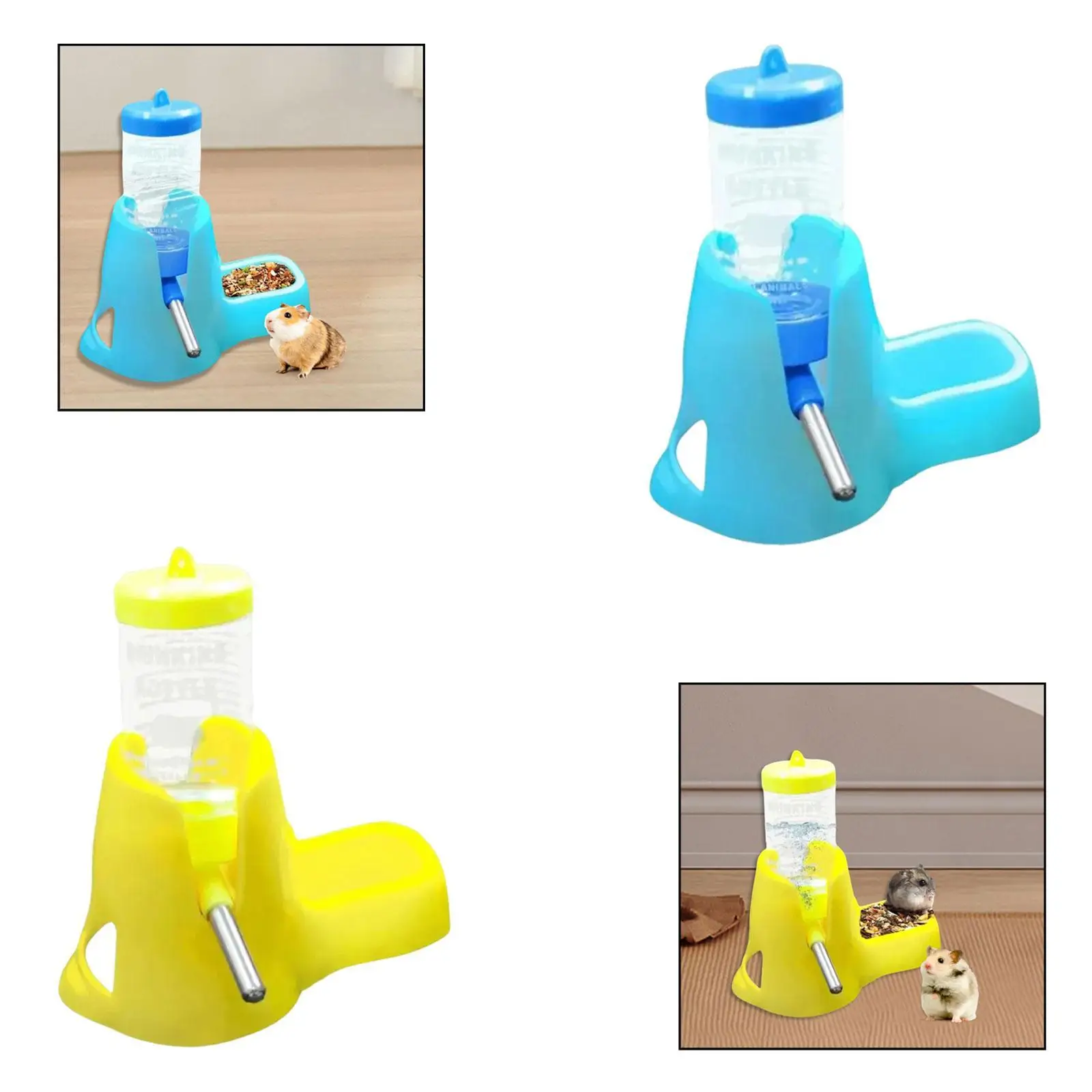 Soporte para botella de agua para mascotas, Base estable, sin alimentador de goteo para hámsteres y animales pequeños, accesorio para beber en jaula - imagen 4