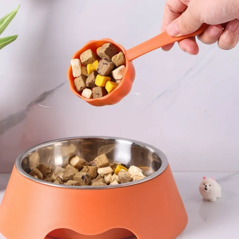 Cuchara de comida para mascotas, cuchara de comida para perros y gatos de fondo redondo elegante, Simple y portátil, fácil de limpiar, cuchara de comida para mascotas - imagen 4