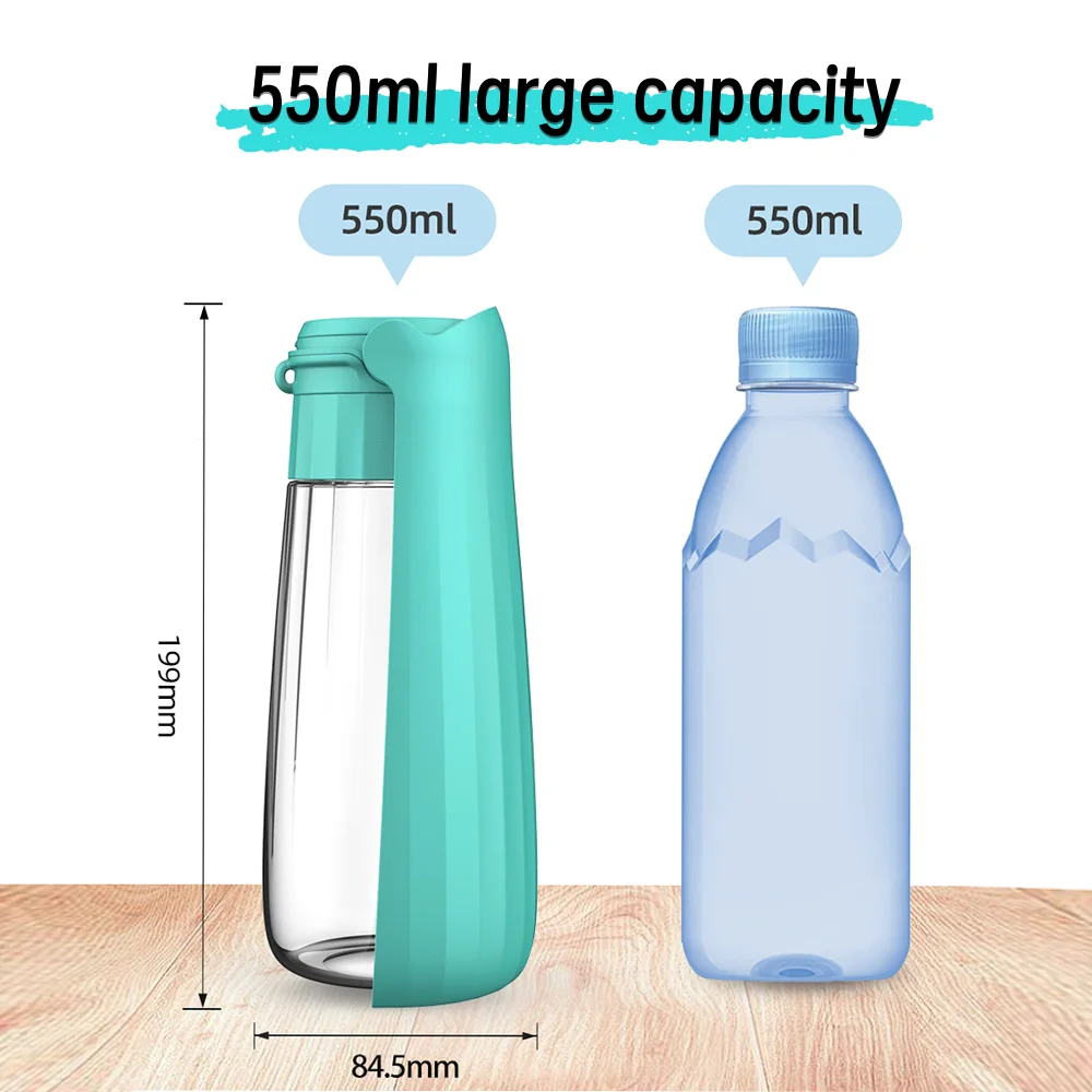 Botella de agua portátil para perros pequeños y grandes, dispensador de agua plegable para viajes al aire libre, cuenco para beber a prueba de fugas, suministros de Labrador - imagen 3