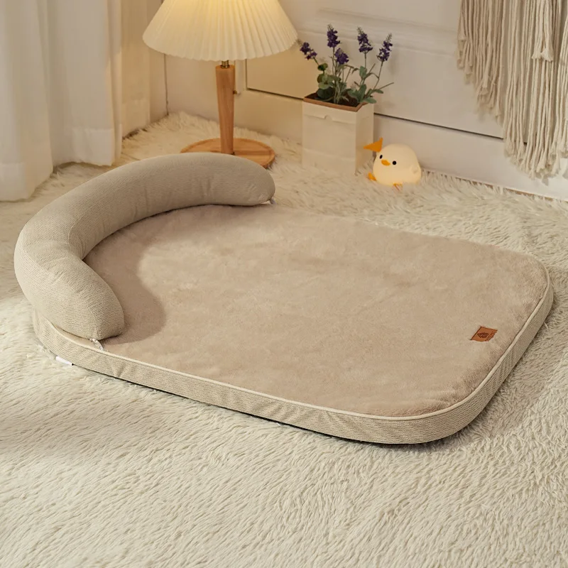 Cama de lujo para perros y gatos - Pana gruesa y almohada desmontable - imagen 4