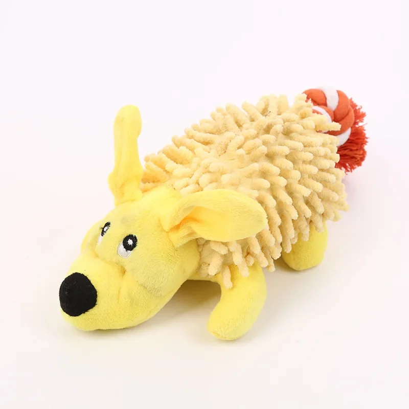 Juguete de peluche de conejo pequeño de dibujos animados para perro, limpieza de dientes, fabricación de dientes, sonidos, mopa, nudo de felpa, juguete para mascotas - imagen 3