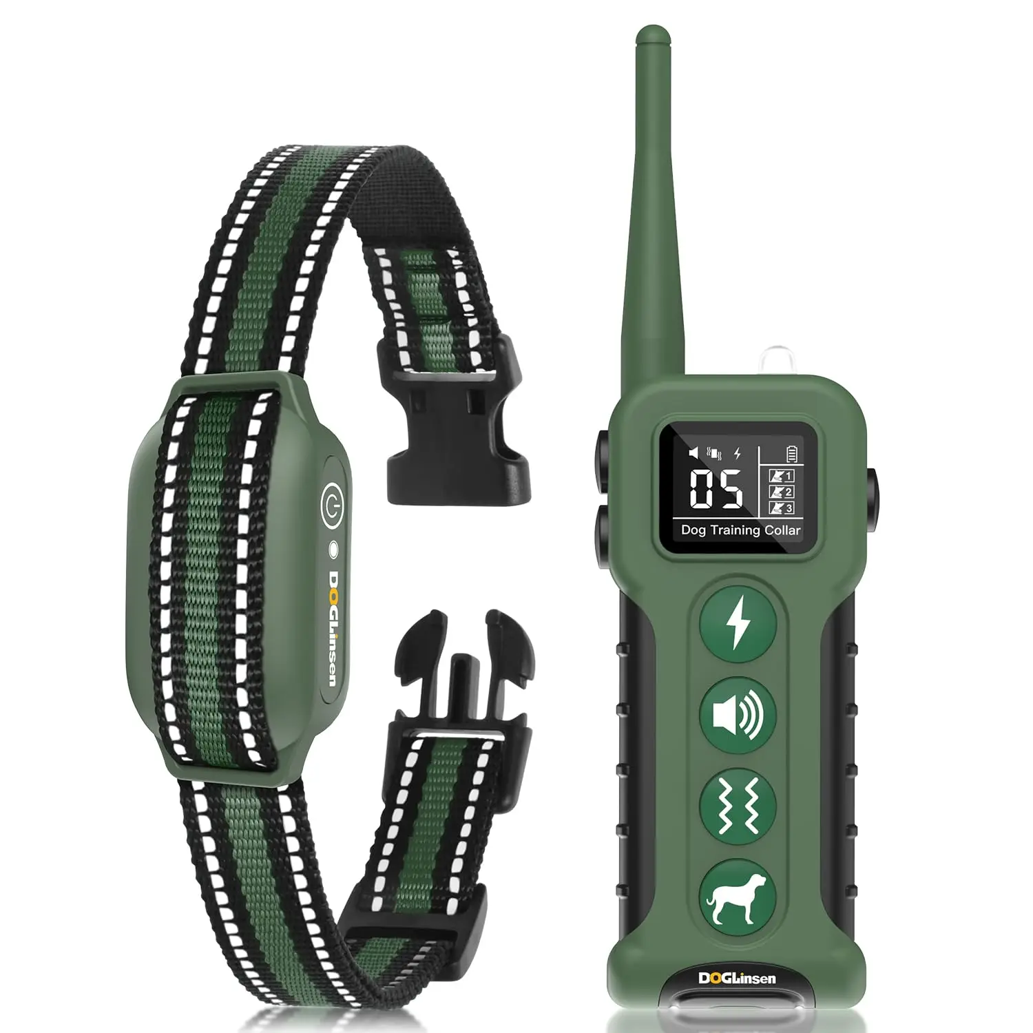 Collar de entrenamiento para perros con alcance de 3300 pies, Collar de choque impermeable para perros de 10-110 libras, Collar eléctrico con modos de choque, pitido y vibración
