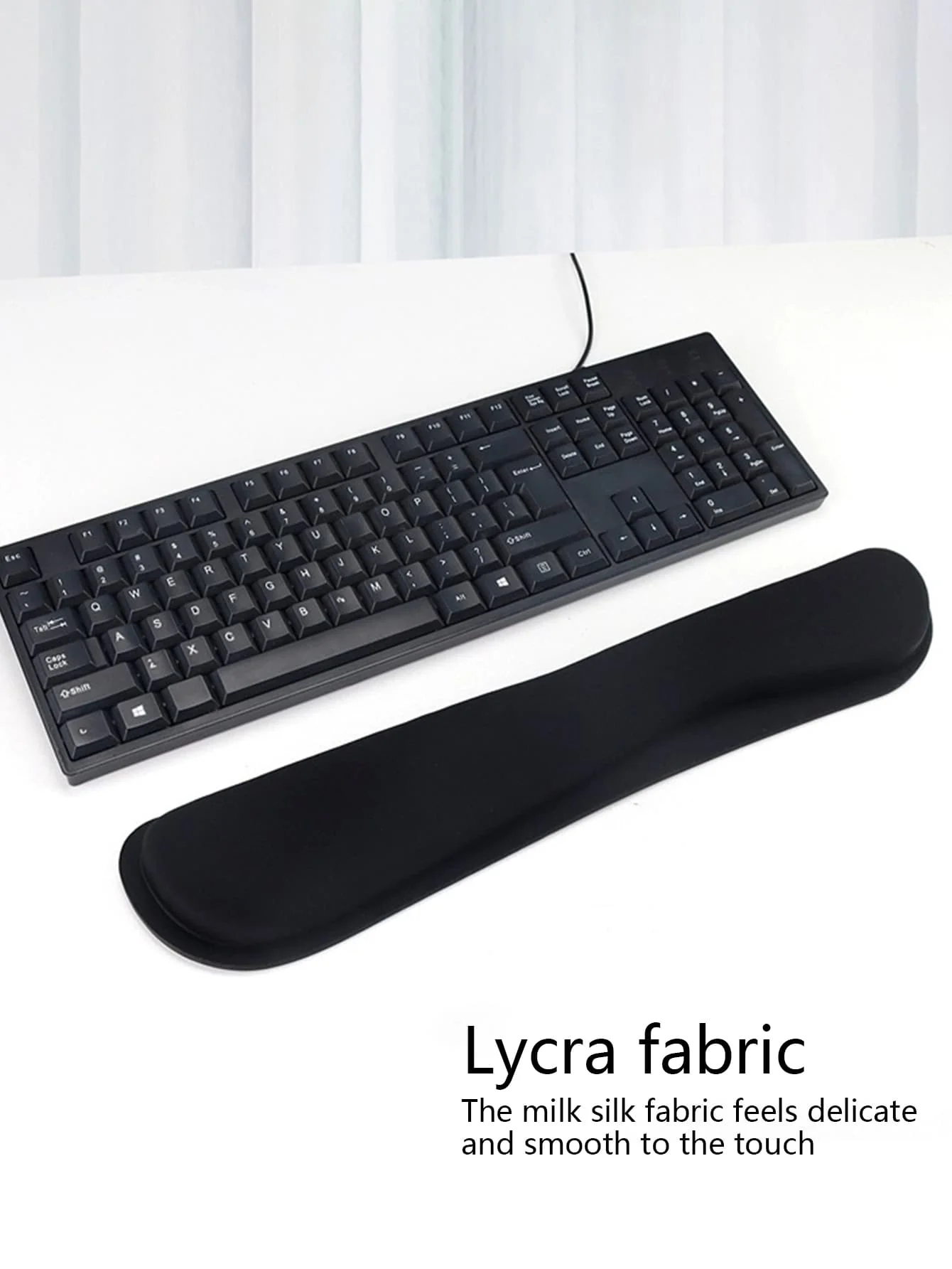 Reposamuñecas de espuma viscoelástica con Base de goma, almohadilla de muñeca ergonómica 3D para teclado de oficina, ordenador portátil, escritura, alivio del dolor, 1 ud. - imagen 5