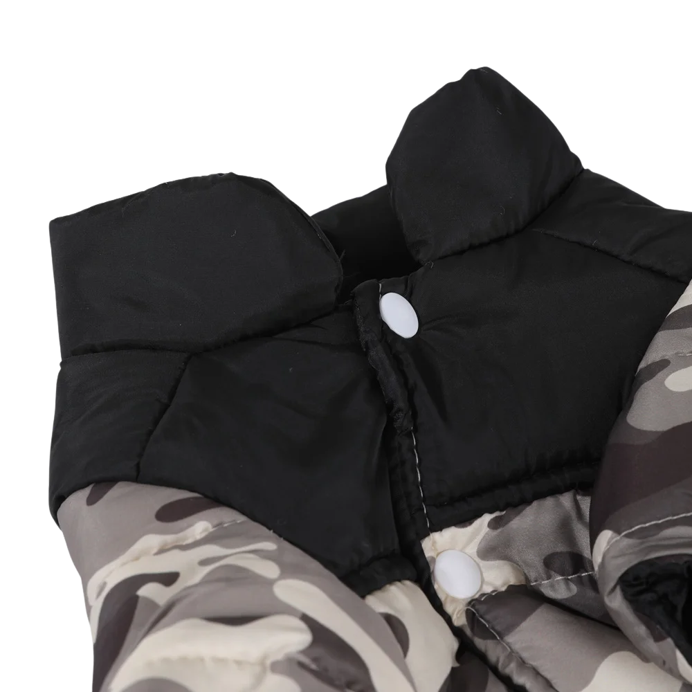 Chaqueta cálida para perros, ropa de camuflaje para cachorros de invierno para perros pequeños y medianos, resistente al viento con anillo en D, abrigo para mascotas, disfraz de Chihuahua Yorkshire - imagen 5