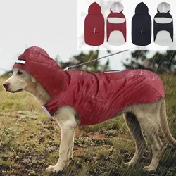 Chaqueta impermeable con capucha para perros medianos y grandes