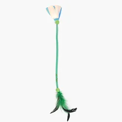 Juguetes interactivos para gatos, gatitos, con plumas y red elástica