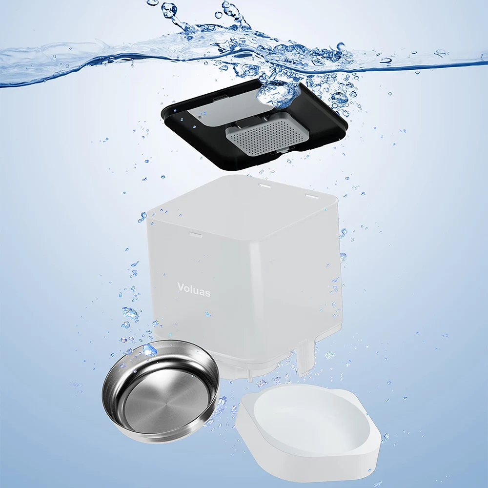 Alimentador automático para mascotas de 4L, alimentador inteligente de gran capacidad para perros y gatos, dispensador de comida lenta con sincronización de voz WIFI, suministro de alimentación automática para mascotas - imagen 5