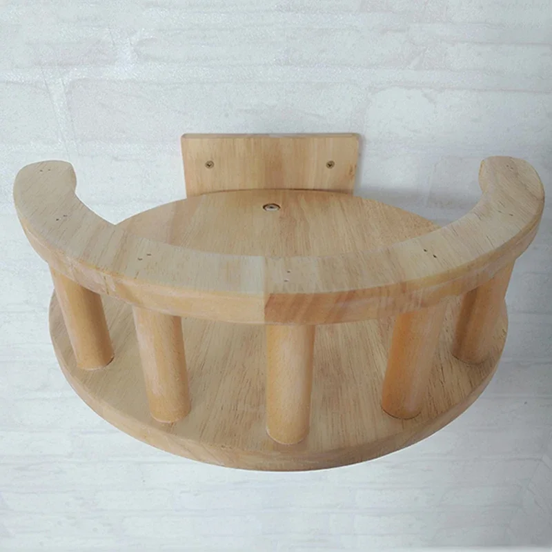 Muebles para gatos, torre de árbol de madera para gatos, escalones de pared para gatos, poste rascador, marco de escalada, hamaca para gatos montada en la pared, casa con barandilla - imagen 5