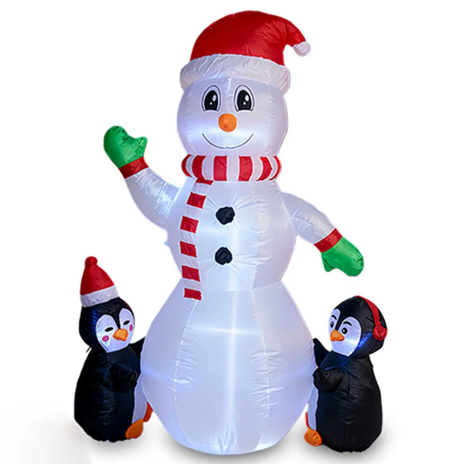 Christmas Inflatable Snowman with Penguins Indoor Outdoor Decoration Scene Christmas Inflatable Snowman with Penguins Indoor Outdoor Decoration Scene