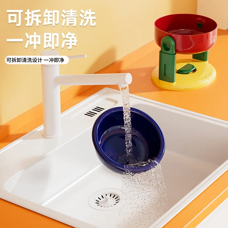 Los cuencos para perros se pueden levantar y bajar para ajustar el perro gato, protección Universal para el cuello, cuenco de agua, cuenco de comida para perros y gatos, boca oblicua - imagen 4