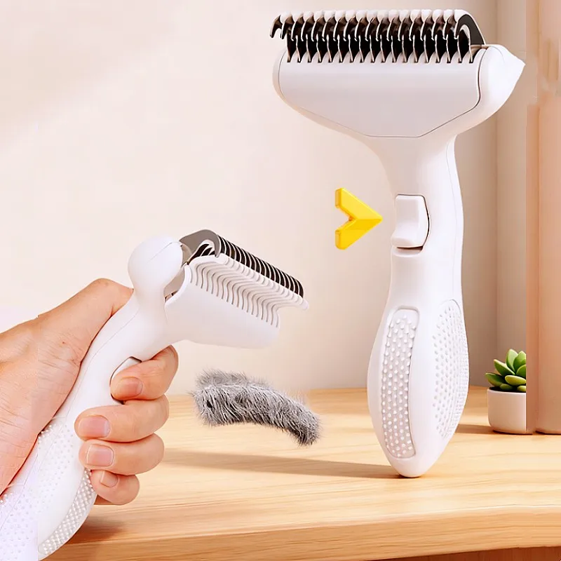 Cepillo y peine autolimpiante para perros y gatos con desenredo rápido - imagen 4