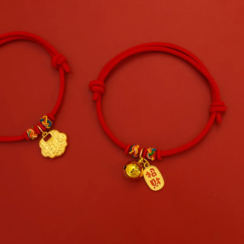Collar de la suerte Año Nuevo Chino para gatos y perros – rojo y dorado