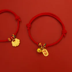 Collar de la suerte Año Nuevo Chino para gatos y perros – rojo y dorado