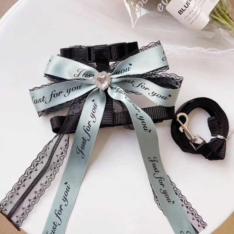 Correa para el pecho para mascotas, lazo de primavera para caminar al aire libre, gato, caminar, perro, cuerda de tracción antideslizante, Collar ajustable para cachorros - imagen 2