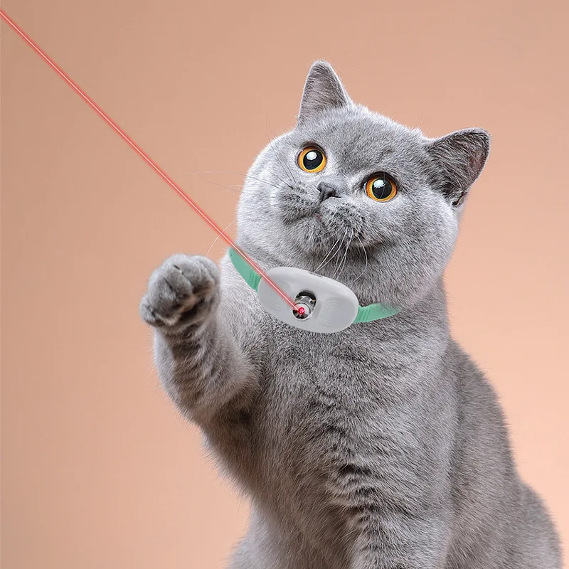 Juguete inteligente para gatos, juguete LED láser para gatos, juguete para gatos recargable por USB, Collar mágico ajustable para gatos, juguete para jugar, accesorios para gatos - imagen 5