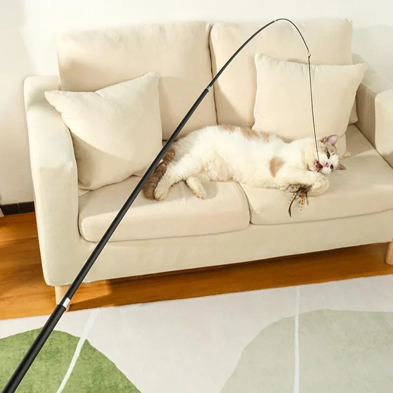 Sphynx Teaser retráctil para gatos, juguete interactivo para mascotas, juguetes de repuesto con forma de insecto, accesorios para mascotas - imagen 4