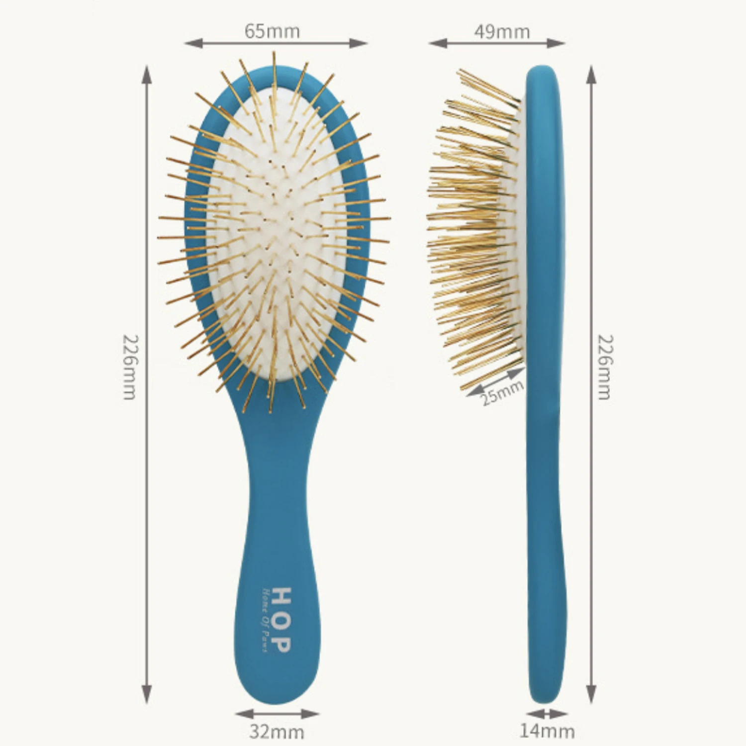 Cepillo desenredante para el cuidado de mascotas, peine para perros para quitar y quitar la piel suelta, madera con pasadores chapados en oro para mascotas de pelo largo - imagen 3