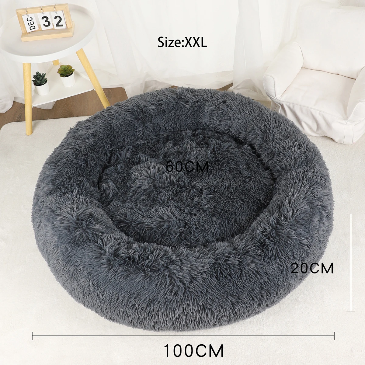 Cama de felpa para perros, Cama grande lavable para perros medianos y pequeños, accesorios de cesta, muebles para mascotas, sofá esponjoso, accesorios para perrera - imagen 5