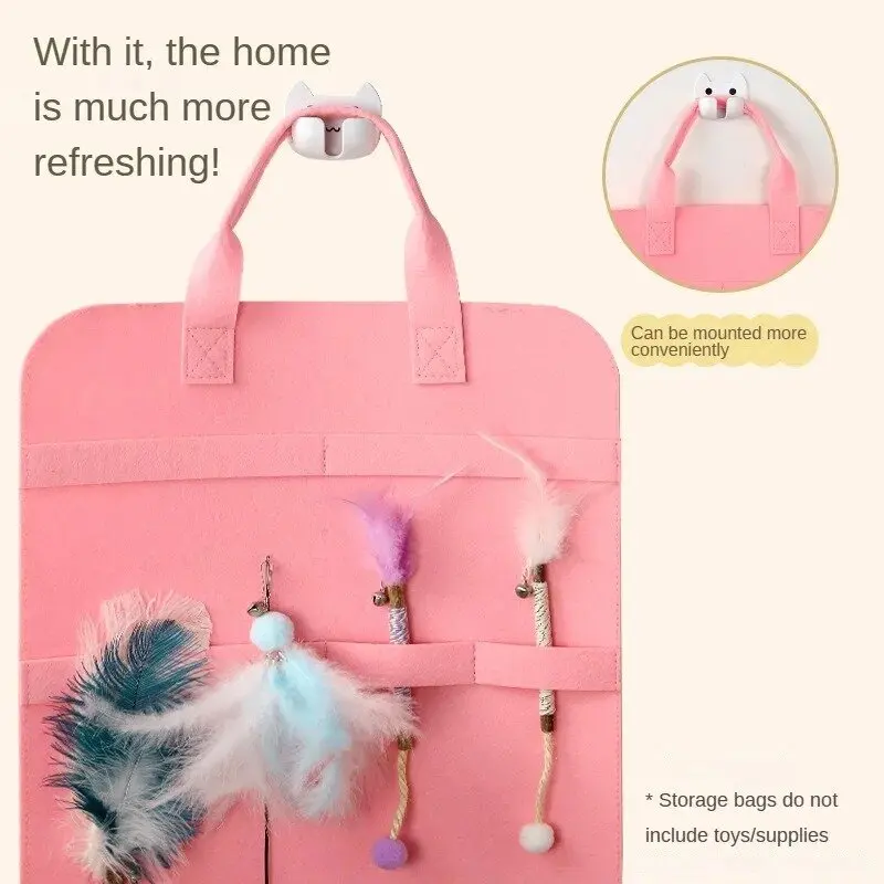Bolsa de almacenamiento para mascotas, almacenamiento de juguetes para gatos, palo, juguetes, hierba gatera, peine para perros, juguete interactivo para gatos, organizador de juguetes para mascotas, productos para mascotas ﻿ - imagen 4