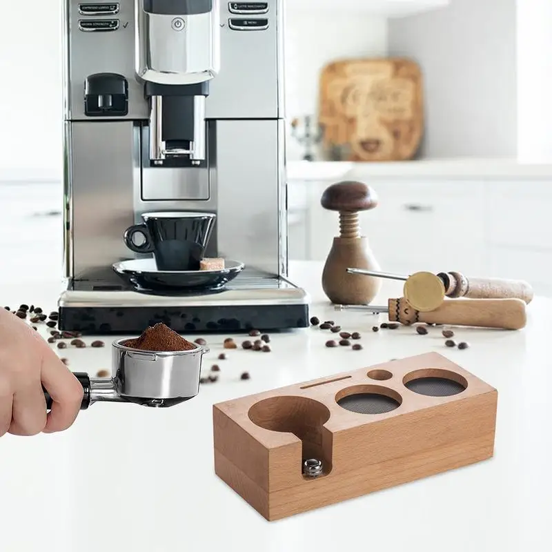 Soporte de Tamper de café Espresso, estación de manipulación de café con altura ajustable, herramienta de cocina - imagen 4