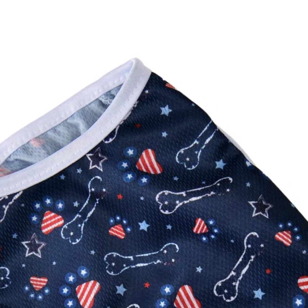 Ropa de verano para perros pequeños y medianos Día de la independencia 4 de julio Camiseta suave para cachorros Chaleco transpirable para gatos Ropa fresca para mascotas Bulldog - imagen 4