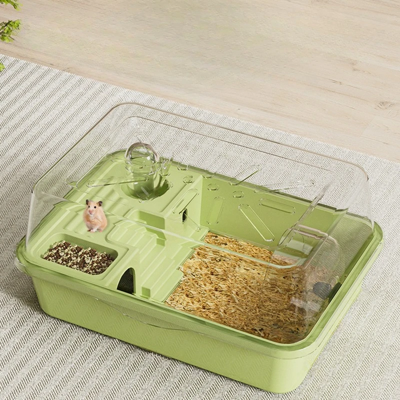 Nueva jaula para hámster a prueba de masticar, accesorios grandes para hámster, jaulas y hábitats, tapa que se puede abrir con hojas acrílicas sólidas - imagen 2