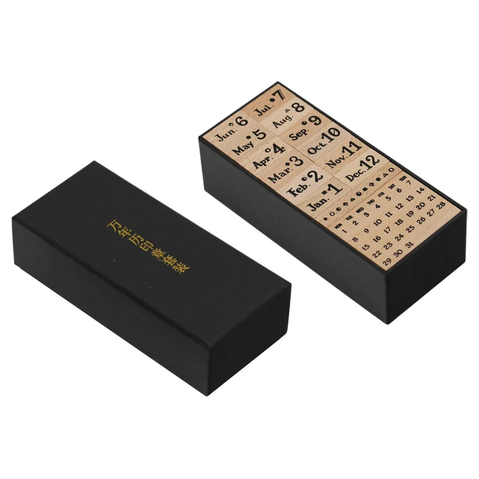 Sellos de madera multiusos, juego de estampado de calendario creativo para álbum de recortes, diario de balas y suministros de álbum decorativo - imagen 3