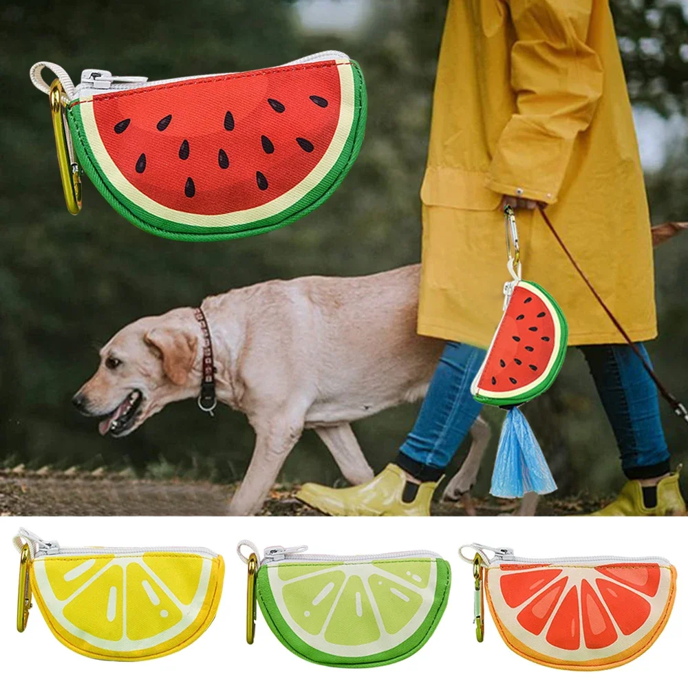 Bolsa dispensadora portátil para excrementos de perros, bolsa dispensadora impresa para perros, soporte para bolsas de basura, suministros para mascotas, bolsas de basura para caminar al aire libre - imagen 3