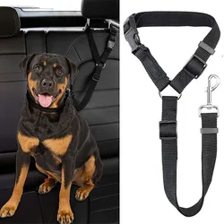 Correa de seguridad para perros dos en uno, cinturón de seguridad para coche para mascotas, correa para perros, cinturón de seguridad para asiento trasero, arnés ajustable para perros, Collar, accesorios para mascotas