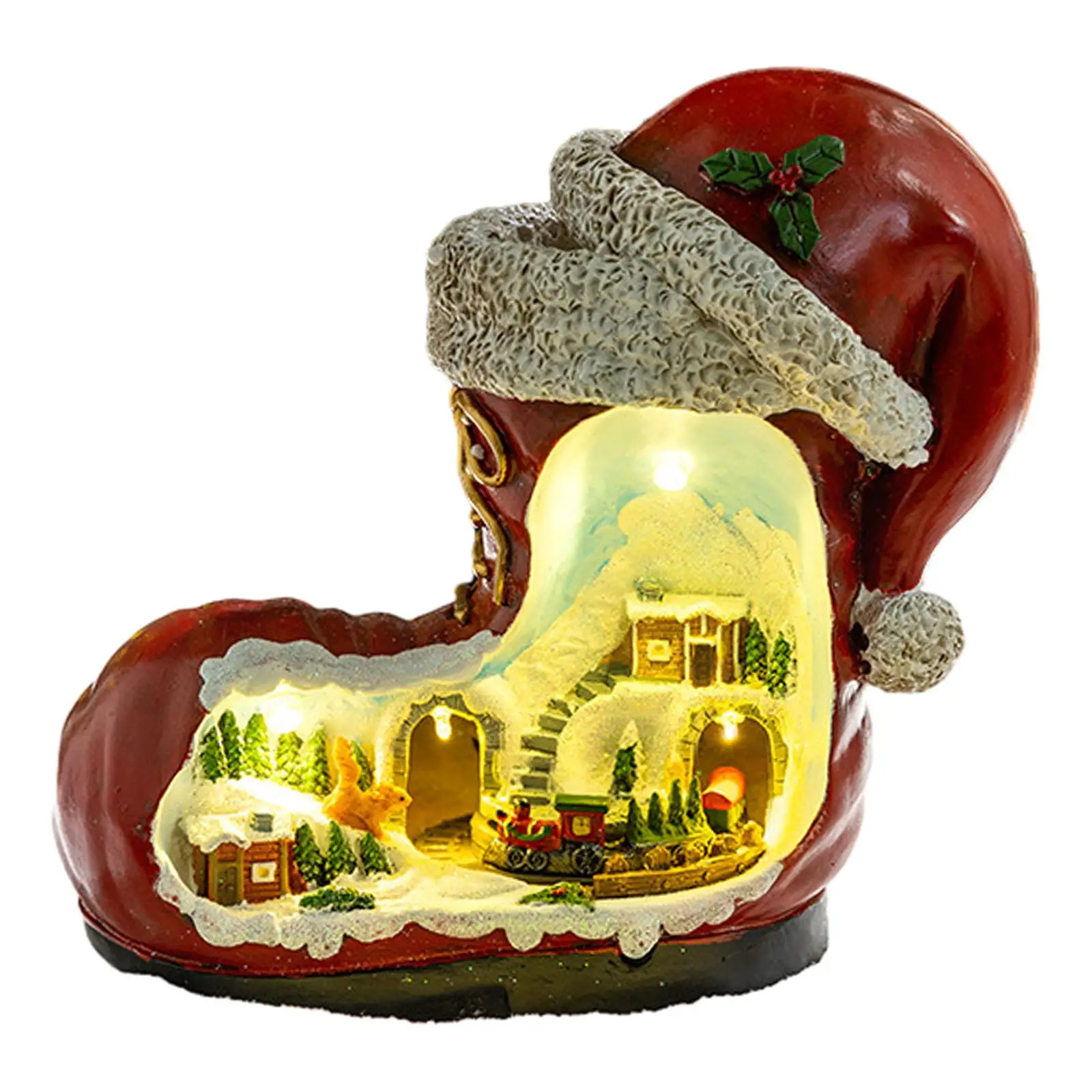 Caja de música navideña, tren giratorio creativo para niños y mujeres, escultura estacional - imagen 4