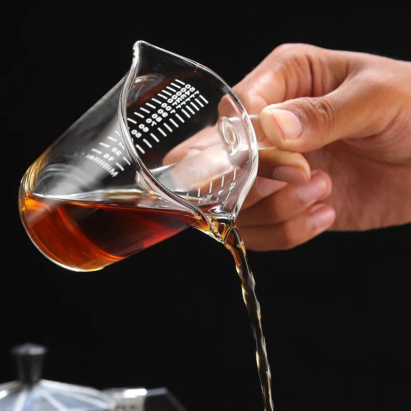 Taza medidora de vidrio de 70ml/150ml, taza medidora de café de doble boca con báscula, contenedor preciso de leche líquida para herramienta de cocina y horneado - imagen 2