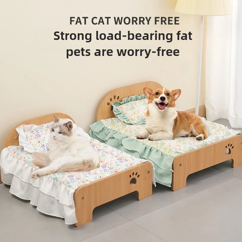 Cama de madera para perros y gatos - resistente a la humedad - imagen 2