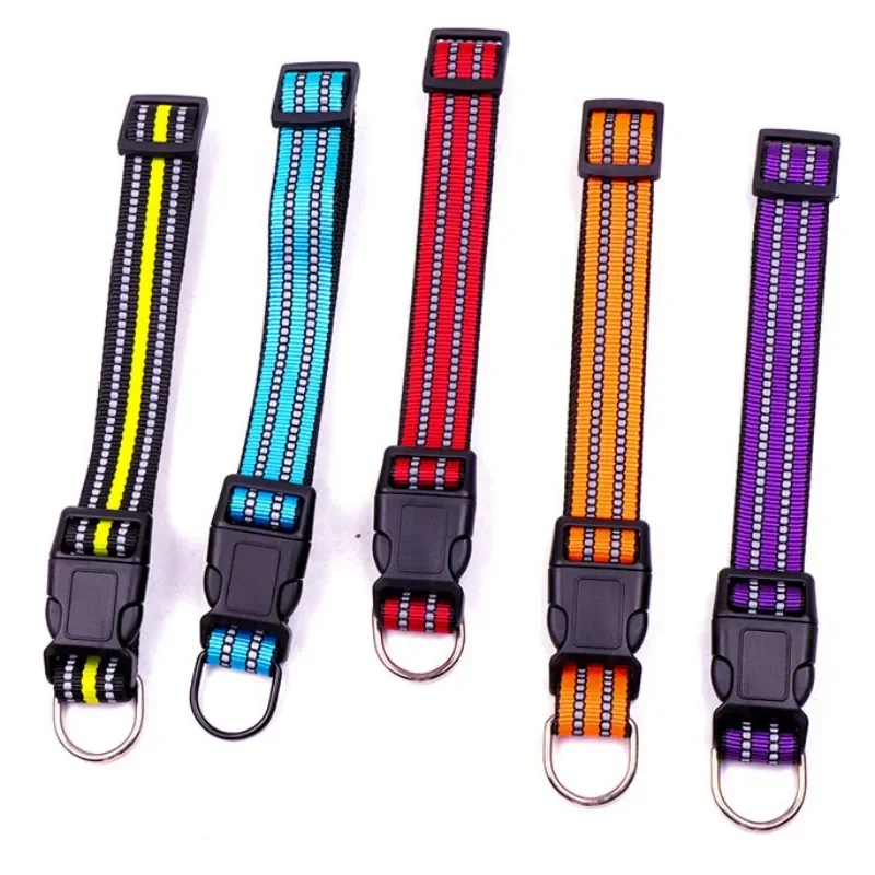 Collar reflectante para perros, collares ajustables para mascotas, resistentes al desgaste, gruesos, cadena para caminar, accesorios para mascotas - imagen 2