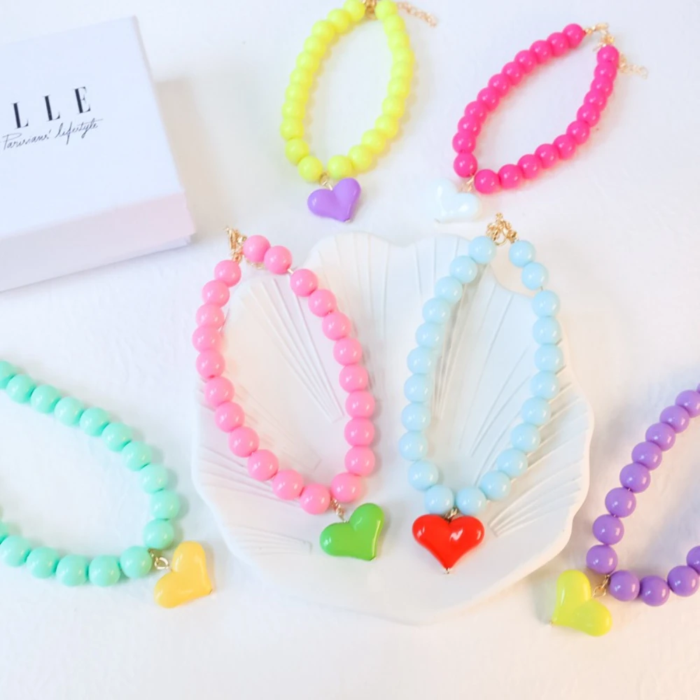 Collar silencioso macaron pastel con corazón para gatitos y cachorros - imagen 3