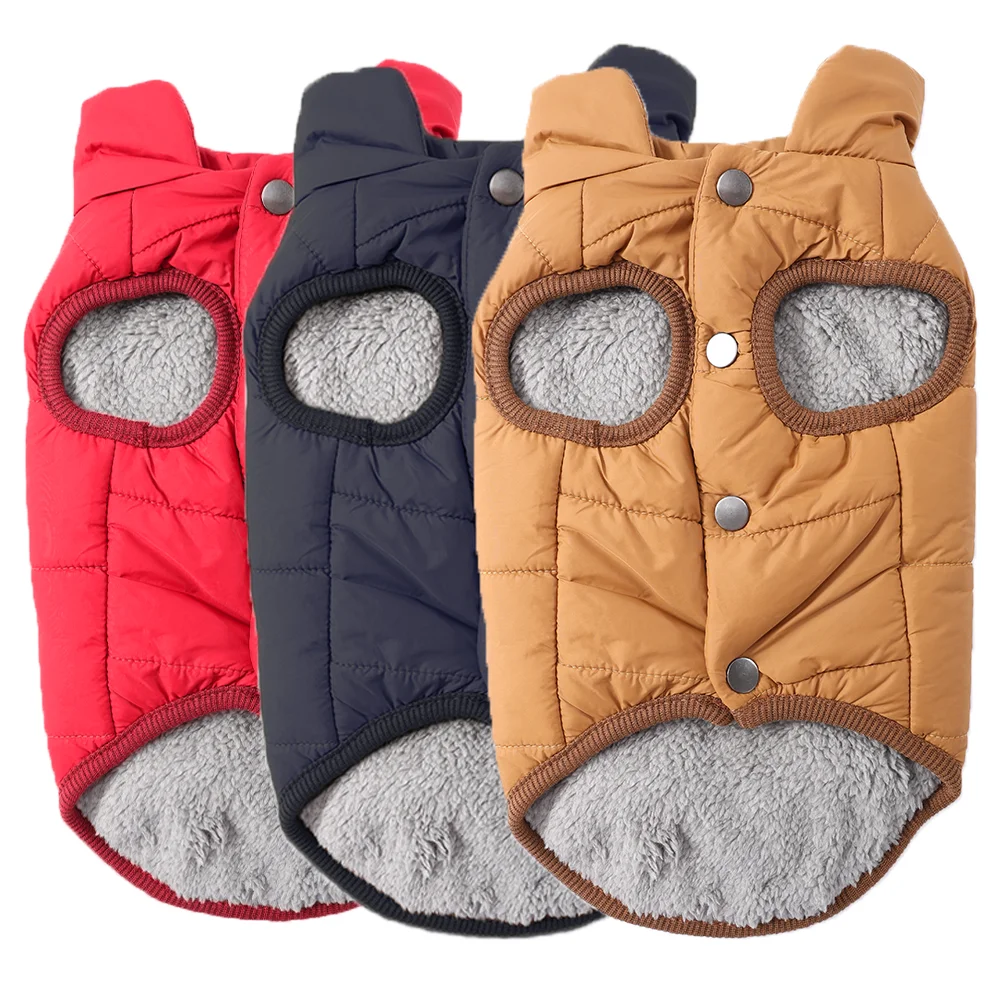 Chaqueta gruesa de lana para perro, abrigo cálido para invierno con anillo en D, trajes impermeables para mascotas para perros pequeños y medianos, Chihuahua - imagen 3