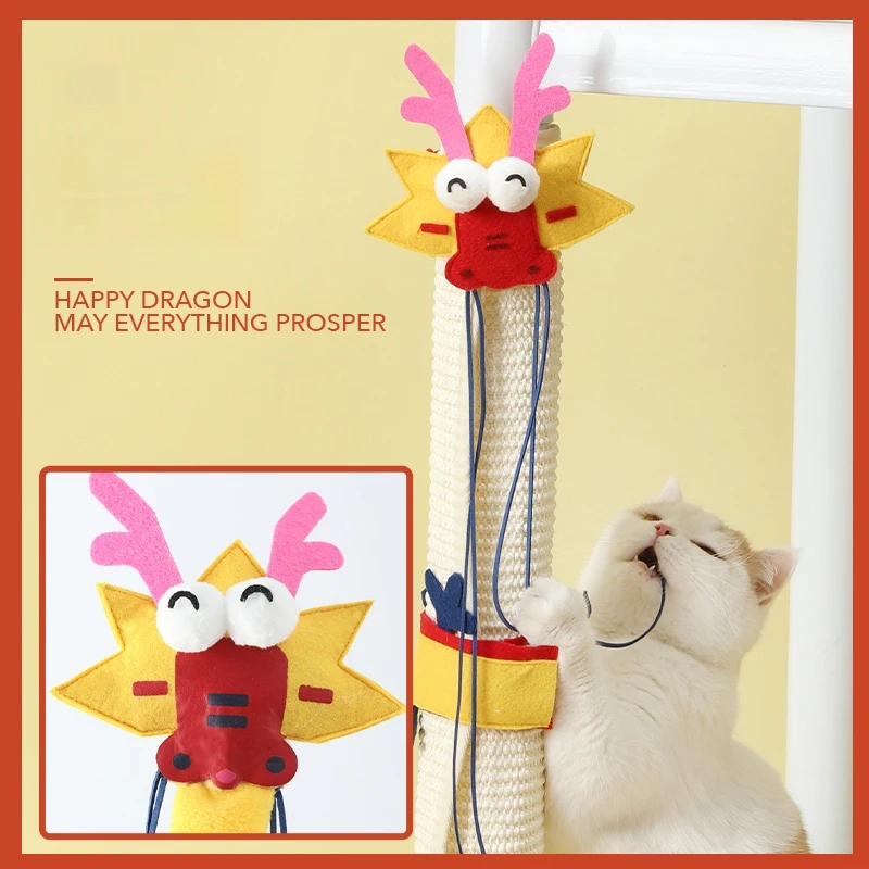 Juguetes para gatos de Año Nuevo, sacapuntas de garras, juegos para gatos, estera rascadora para gatos, accesorios navideños para gatos 	 Camas y Muebles