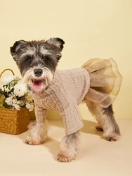 Vestido de tutú para perros pequeños – Disfraz cálido con tul