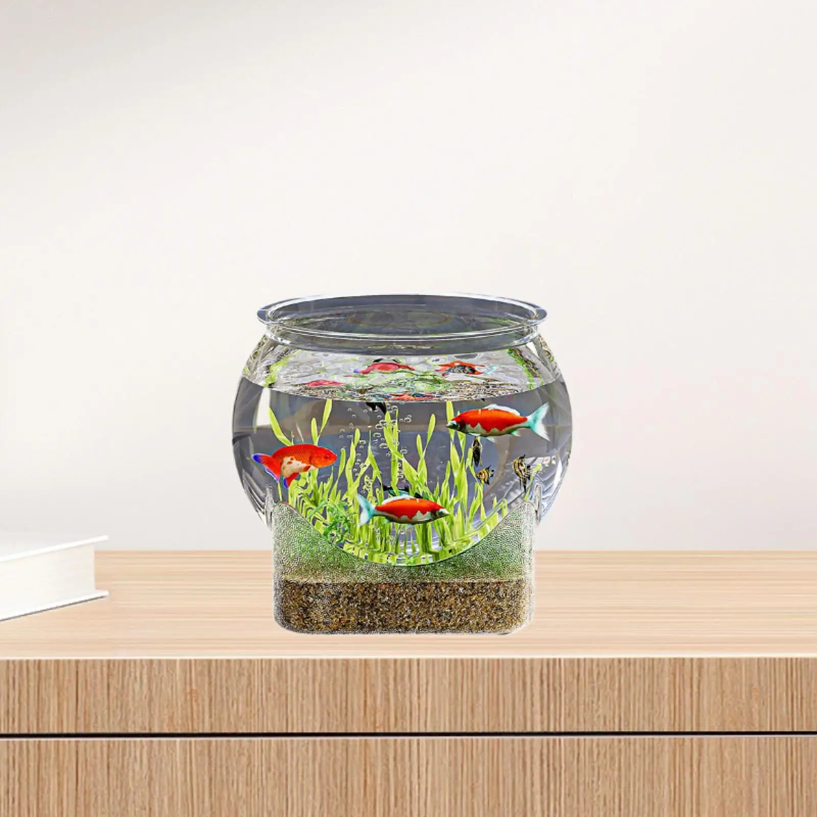 Fish Bowl Fish Tank Transparent Aquarium Bowl Gifts for Home Decor Turtle Viewing Tank