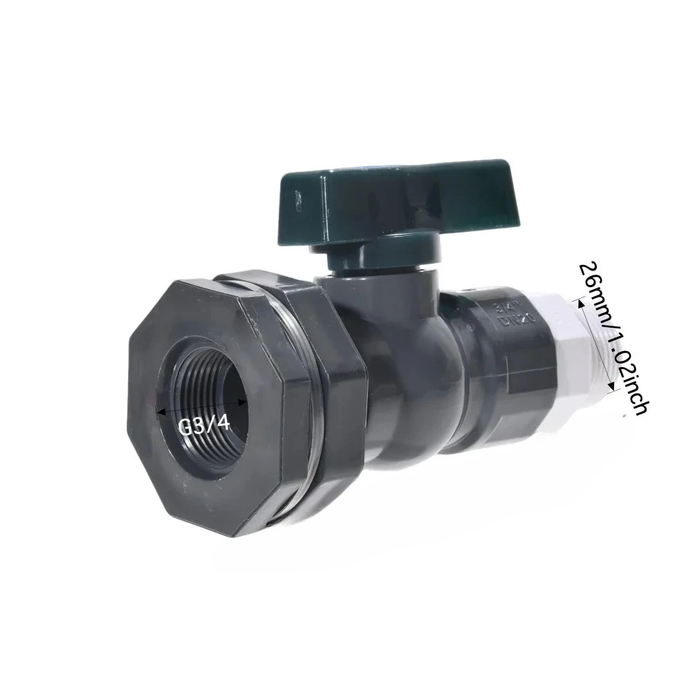 Kit de espiga de barril de lluvia de 3/4 ", desviador de PVC con conector de manguera de mamparo, adaptador de grifo, accesorios a prueba de fugas para tanque de jardín - imagen 5