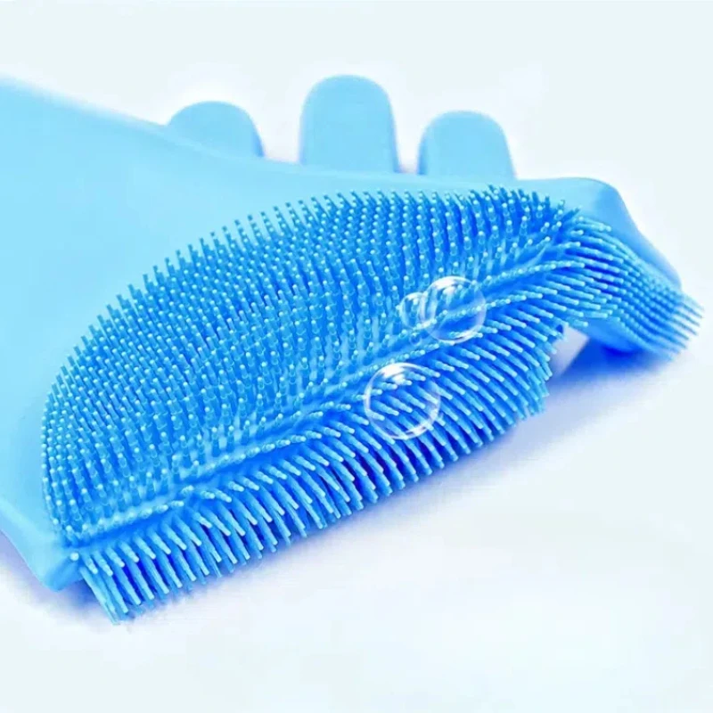 Guante de baño de silicona para gatos, cepillo y masajeador de baño suave para mascotas, herramienta eficiente para el cuidado de gatos, cepillo de champú - imagen 5