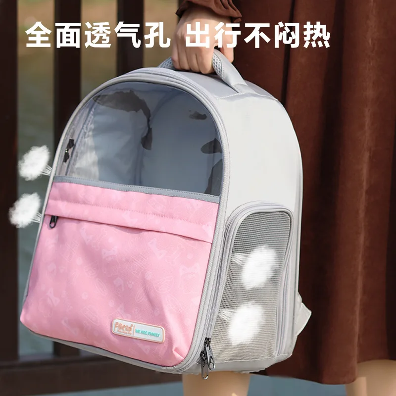 Bolsa transparente para gatos, cápsula espacial portátil para perros, doble hombro, mochila escolar para gatos, mochila para perros, productos para mascotas - imagen 4