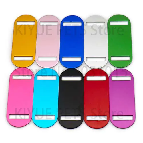 Venta al por mayor, 20 piezas, tarjeta ovalada, etiqueta para perros grabada personalizada, doble cara, 10 colores, personalizada para etiquetas de identificación para perros y gatos, accesorios - imagen 3