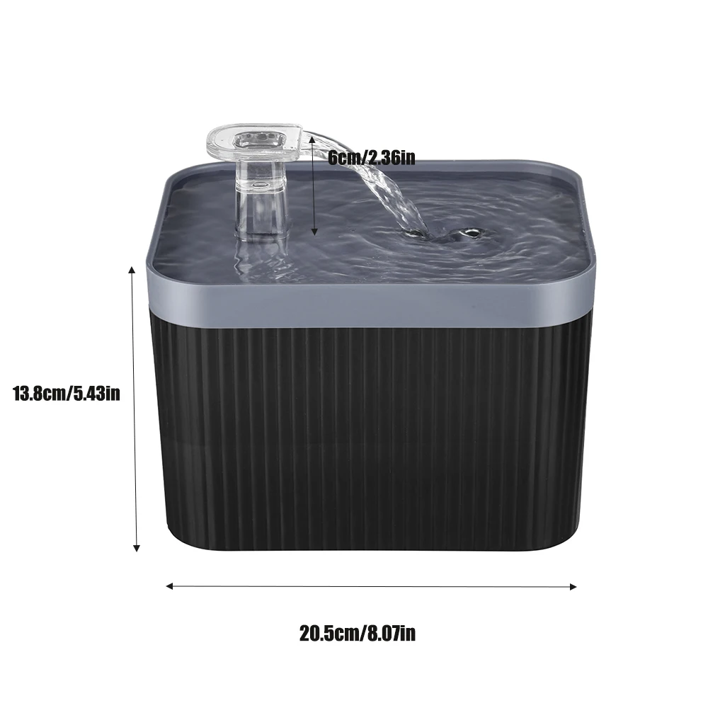 Fuente de agua para gatos y cachorros de 2,5 L, fuente para mascotas de gran capacidad para interiores filtrada con bomba ultrasilenciosa, perfecta para familias multimascotas